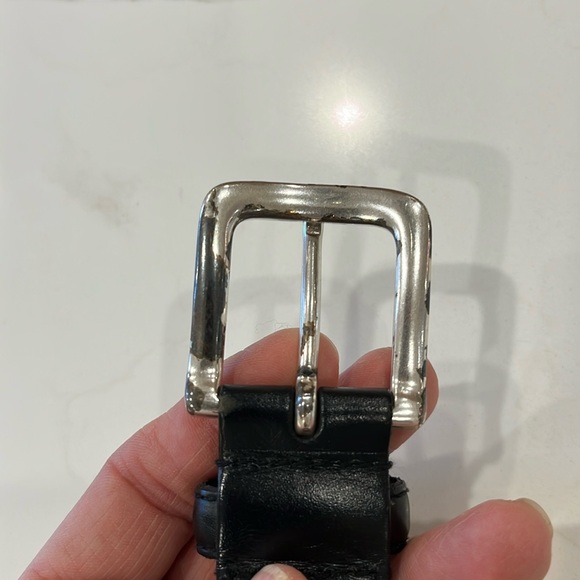 EUC Fossil Black braided 1” wide leather Maddox belt with silver buckle. - Picture 7 of 7